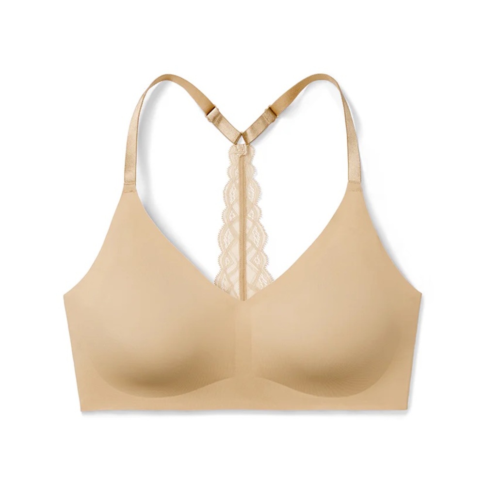 True Body Triangle Lace Racerback Bra - Desert - Large - Picture 3 of 9